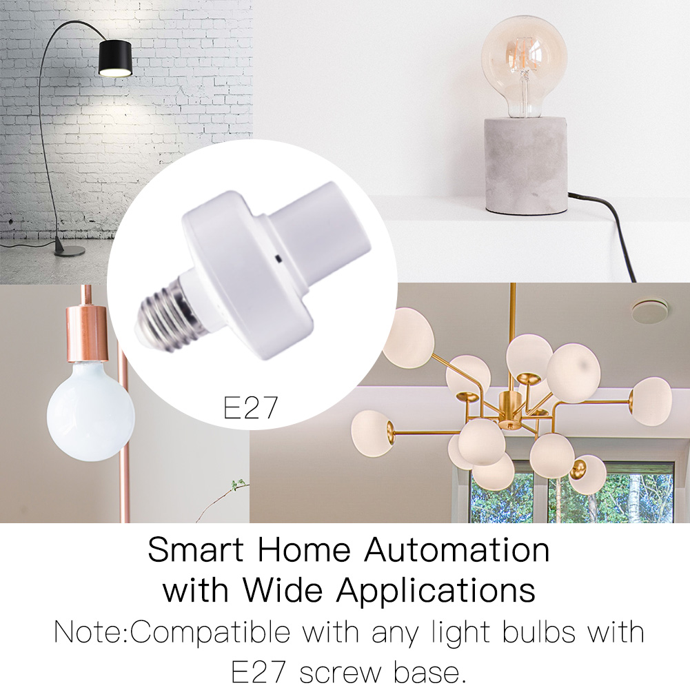 WiFi Smart Light Bulb Adapter Lamp Holder Base AC Smart Life/Tuya Wireless Voice Control with Alexa Google Home E27 E26 85-265V
