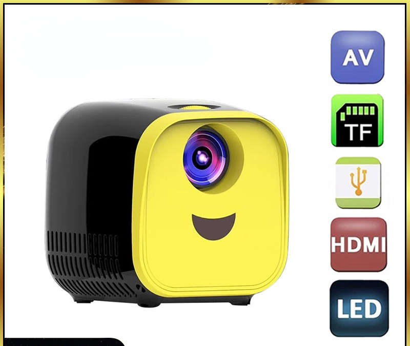 Mini Projector  Video Player Supports 1080P USB AV HDMI-Compatible With TV Stick,Laptop,PS4,Xbox