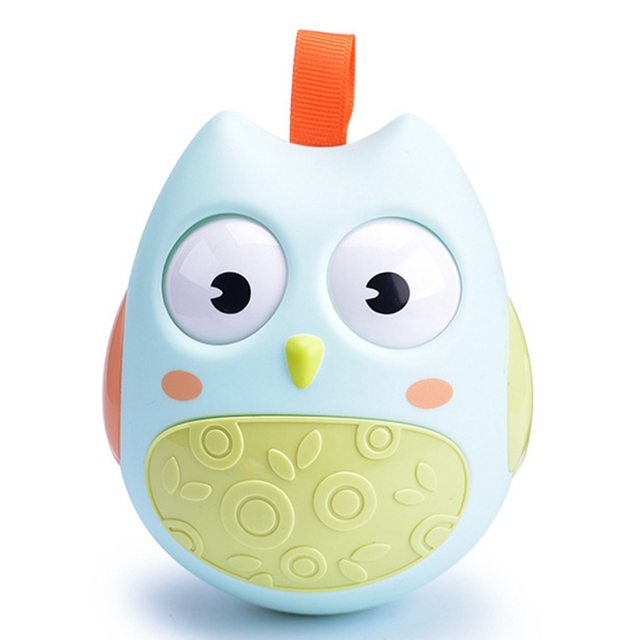 Musical Tumbler Toys For Baby 6 12 Months Newborn Tumbler Toy Rattle Teether Bell Doll Educational Stacking Toy