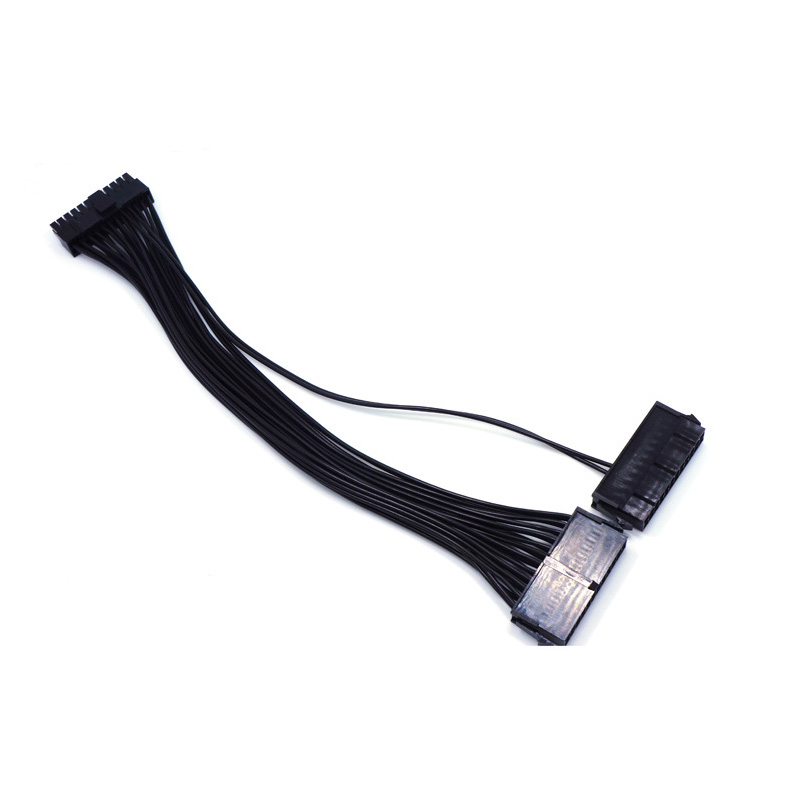 ATX Miner Mining Motherboard 24Pin 18AWG24 Pin Dual Start Power Cord 32cm Extension Cable Computer Adapter Cable Connector