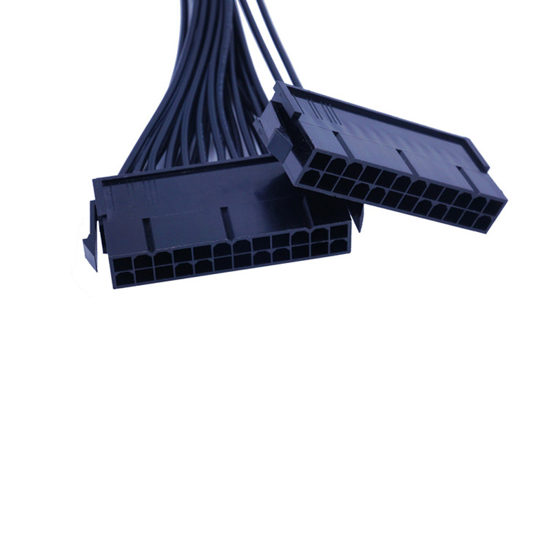 ATX Miner Mining Motherboard 24Pin 18AWG24 Pin Dual Start Power Cord 32cm Extension Cable Computer Adapter Cable Connector