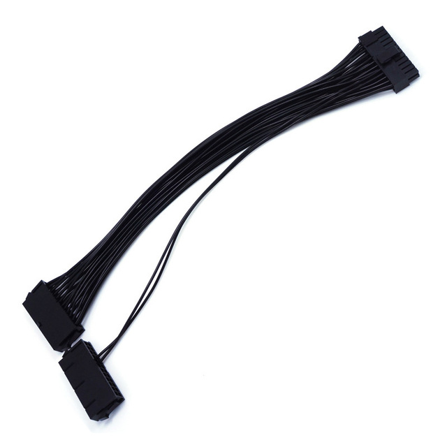 ATX Miner Mining Motherboard 24Pin 18AWG24 Pin Dual Start Power Cord 32cm Extension Cable Computer Adapter Cable Connector