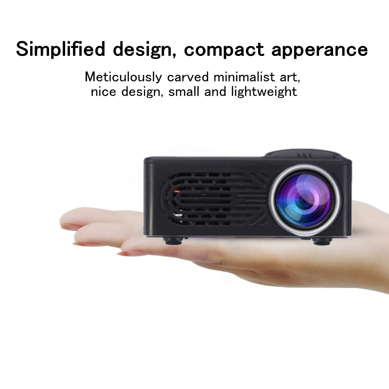 1080P HD LED Portable Projector 320x240 Resolution Multimedia Home Cinema Movie Beamer Video Theater