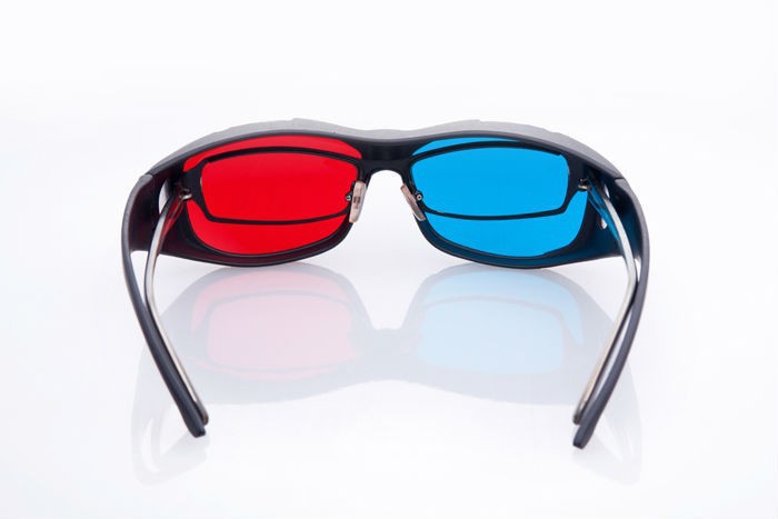 Universal type 3D glasses/Red Blue Cyan 3D glasses Anaglyph 3D Plastic glasses for PC
