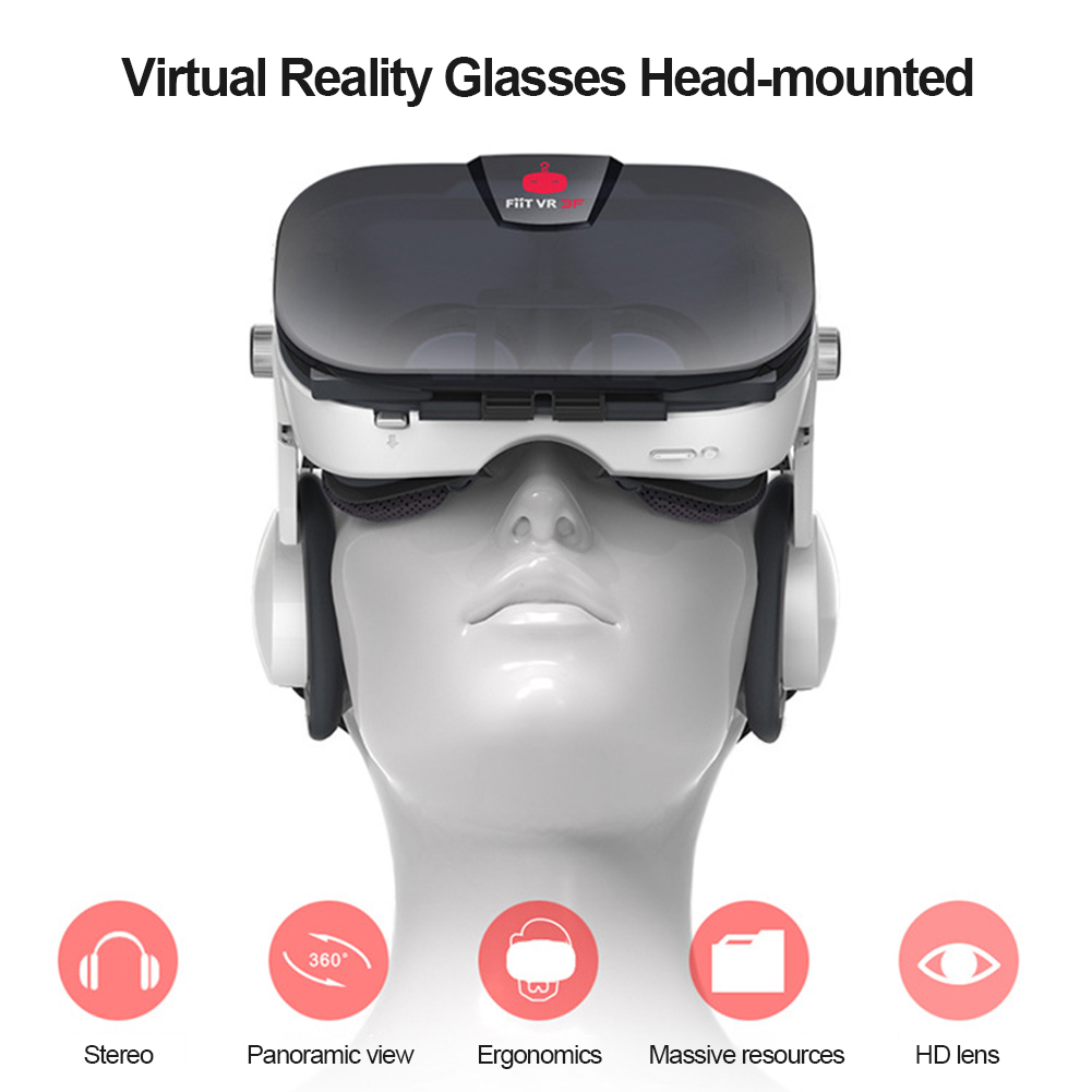 3D VR Mobile Phone Cinema Games Virtual Reality Head-mounted Headset for Apple Android 4.0-6.4 inch Support 0-800 Myopia