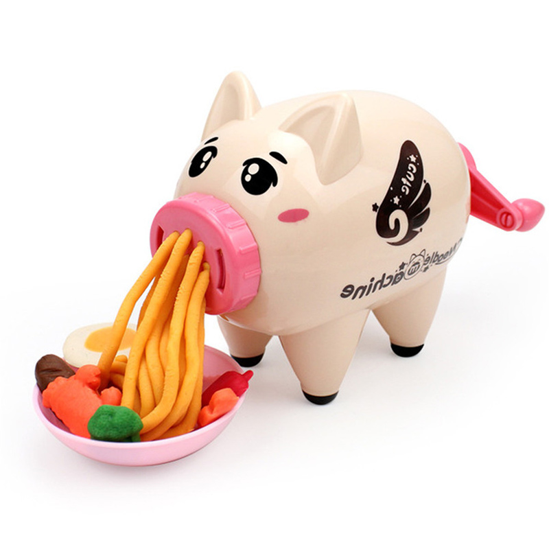 Children's Colored Clay Set DIY Plasticine Noodle Maker Kitchen Toy Ice Cream Machine Mould Play Kit Clay Girl Puzzle Toys Gifts