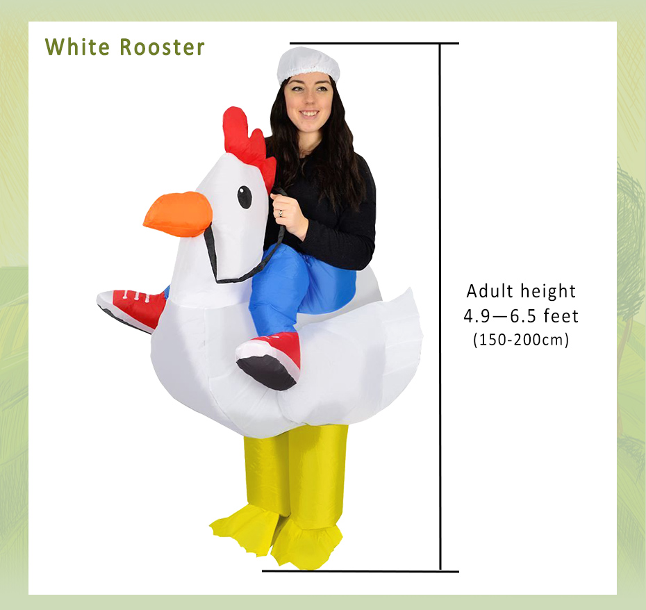 Adult Inflatable Rooster Costume Purim Halloween Carnival Party Costume Chicken Cock Cosplay Costumes Fancy Dress Outfits