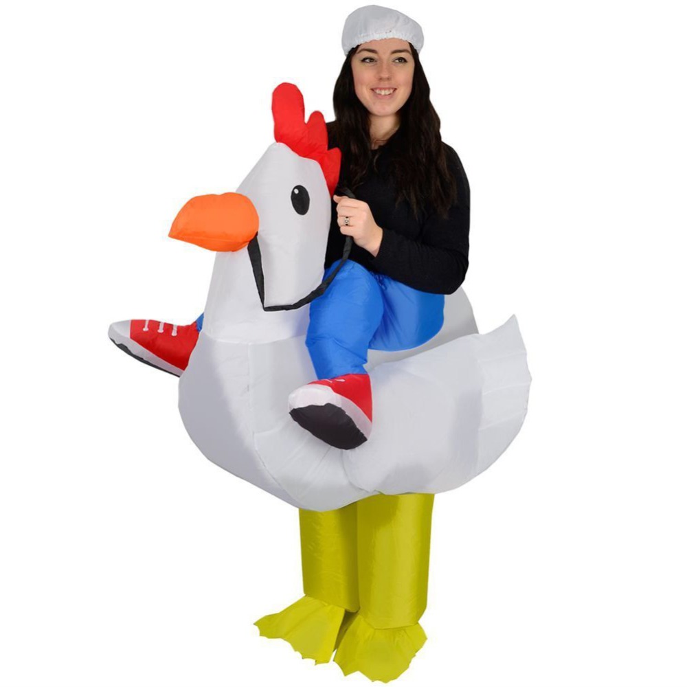 Adult Inflatable Rooster Costume Purim Halloween Carnival Party Costume Chicken Cock Cosplay Costumes Fancy Dress Outfits