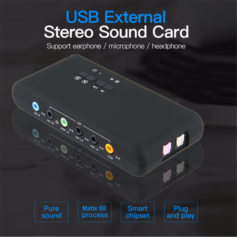 Usb 2.0 Sound Card Cmi6206 Chipset Usb Usb o Device Class Spec1.0 And Usb Hid Class Spec 8 Channel Dac Output
