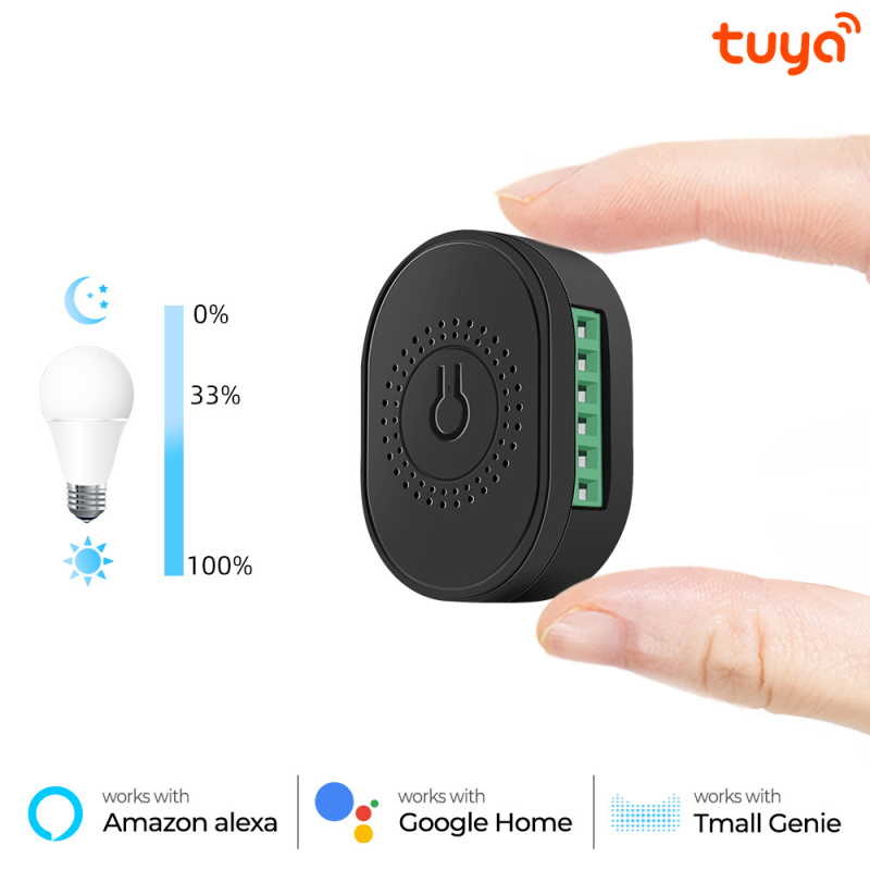 Tuya Wifi Mini DIY Smart Dimming Switch Smart Life APP Control Dimmable Light Bulbs Voice Control Works With Alexa Google Home