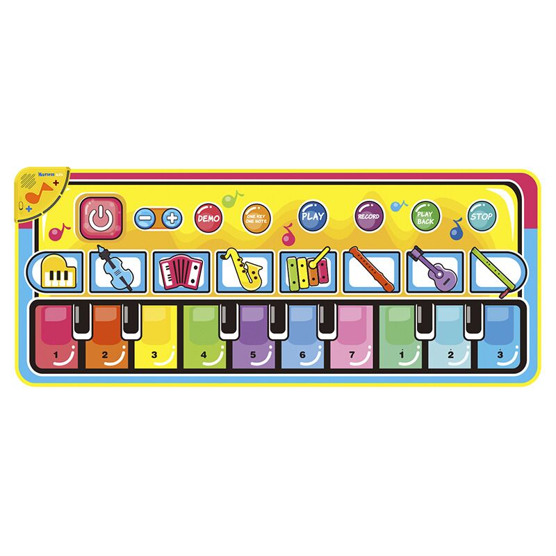 Baby Musical Piano Mat Touch Play Keyboard Instrument Toys Music Box Crawling Floor Mat Interactive Educational Toy for Children