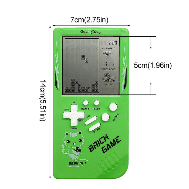 3.5 Inches Large Screen Brick Game Console Handheld Classic Nostalgic Decompression Toy I Miss My Childhood Game Console Tetris