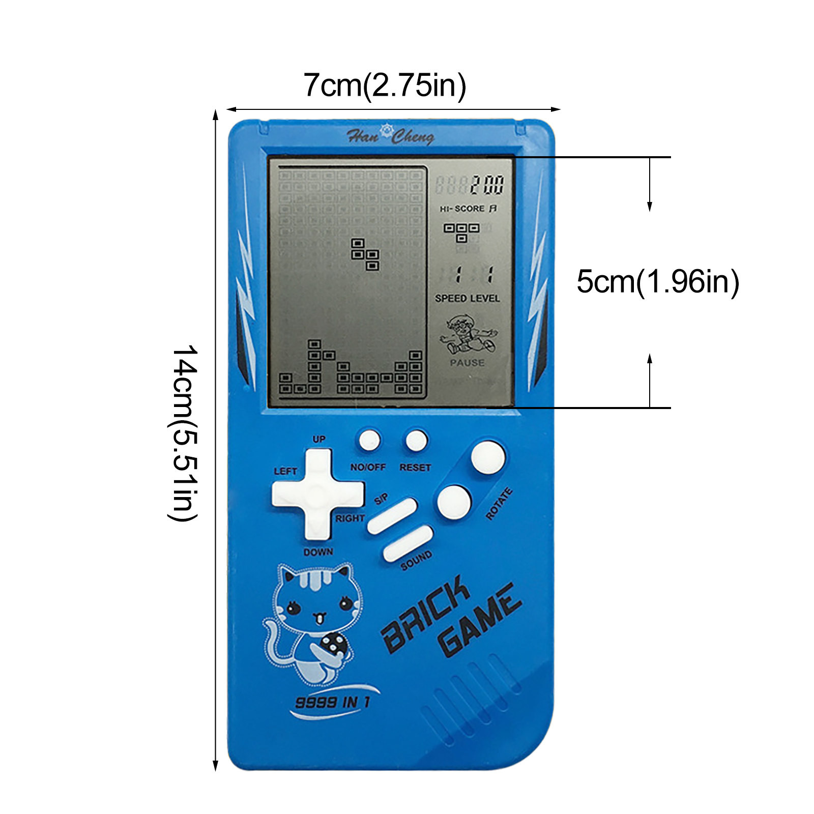 3.5 Inches Large Screen Brick Game Console Handheld Classic Nostalgic Decompression Toy I Miss My Childhood Game Console Tetris