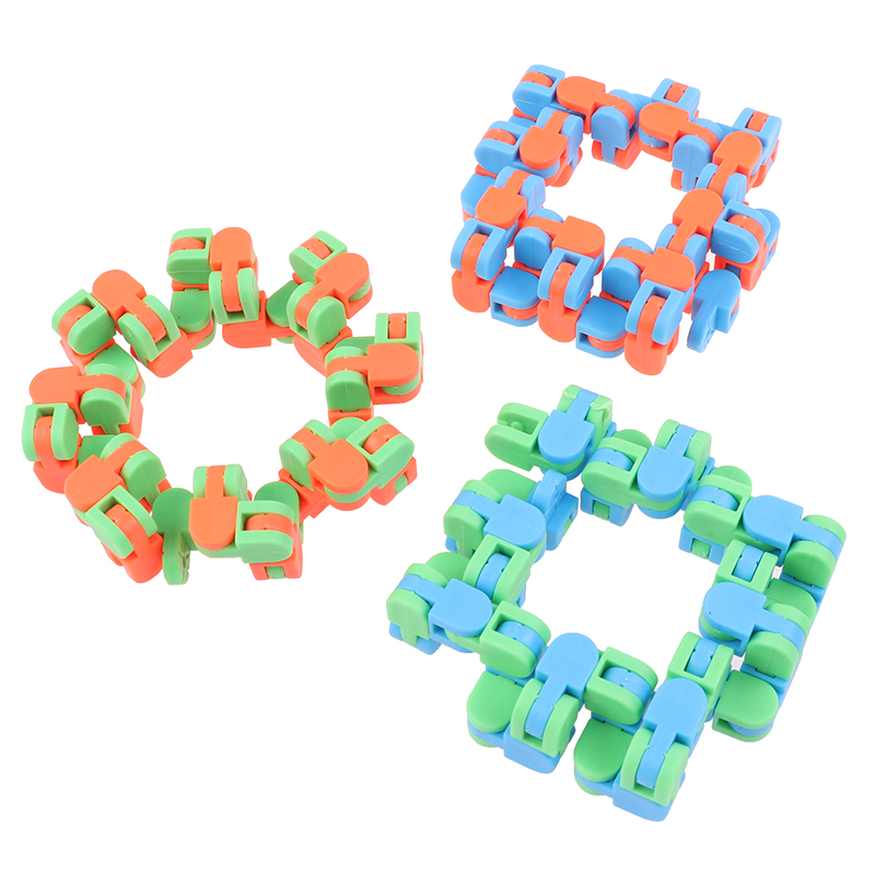 1Pcs 24 link chain track Variety folding decompression foldable bicycle chain venting decompression toy