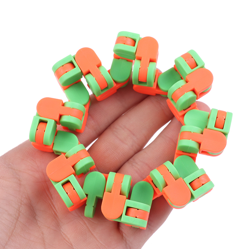 1Pcs 24 link chain track Variety folding decompression foldable bicycle chain venting decompression toy