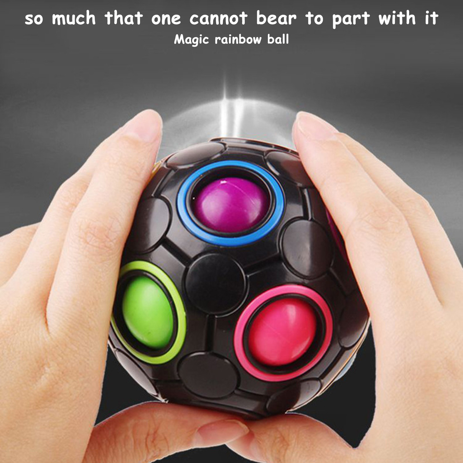 Antistress Stress Relief Cube Rainbow Ball Puzzles Football Magic Cube Funny Hand Game Brain Teaser Educational Fidget Toys