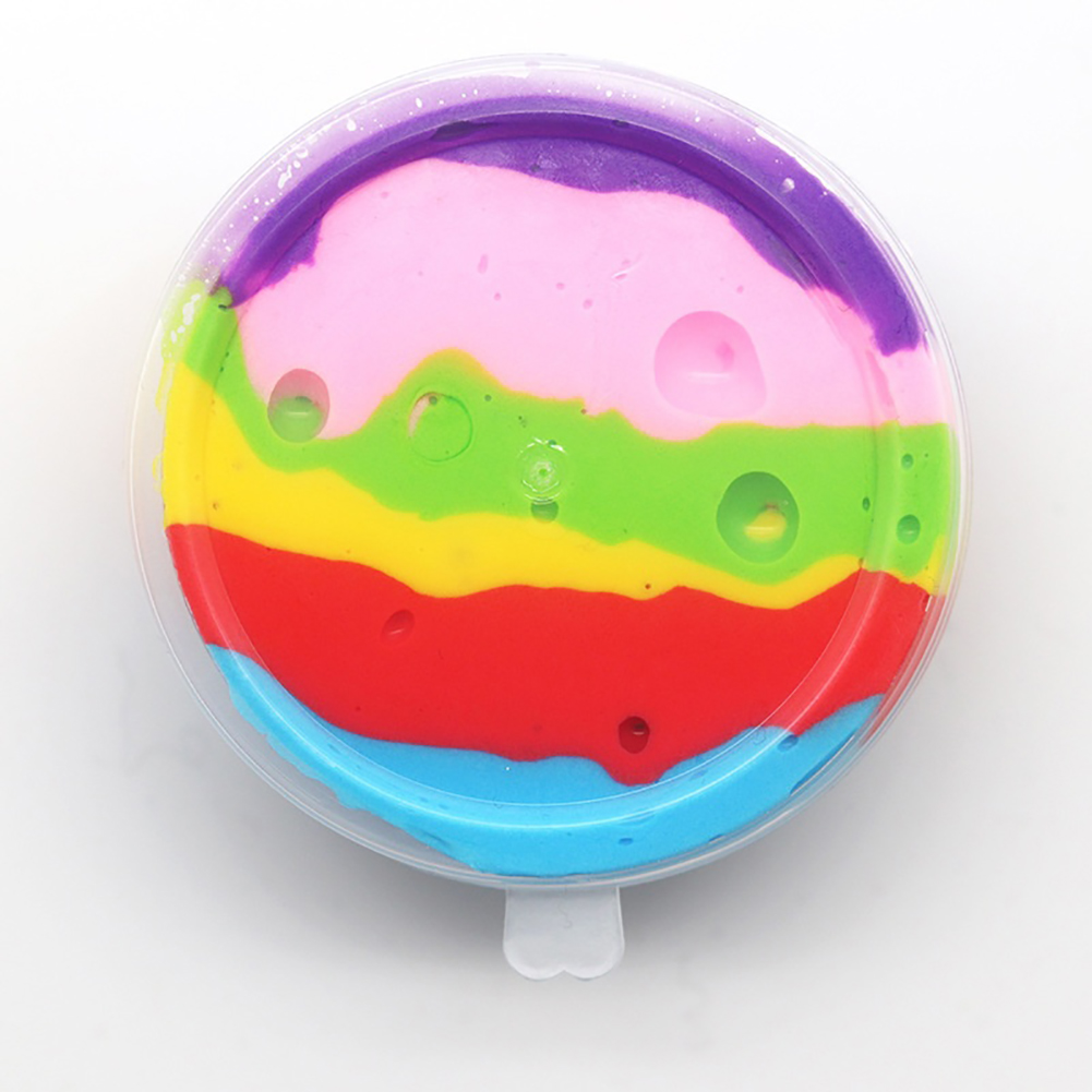 100ml Rainbow Slime Fluffy Floam Kids Modeling Clay Toys Polymer Educational Toys Safe Cotton Slime Anti Stress Plasticine Gifts