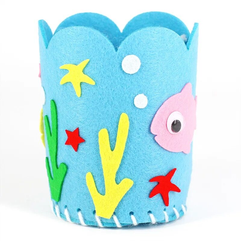 3Pcs/Set Kids DIY Craft Pencil Holder Educational Toys for Children Creative Handwork Pen Container Arts and Crafts Toys Gifts