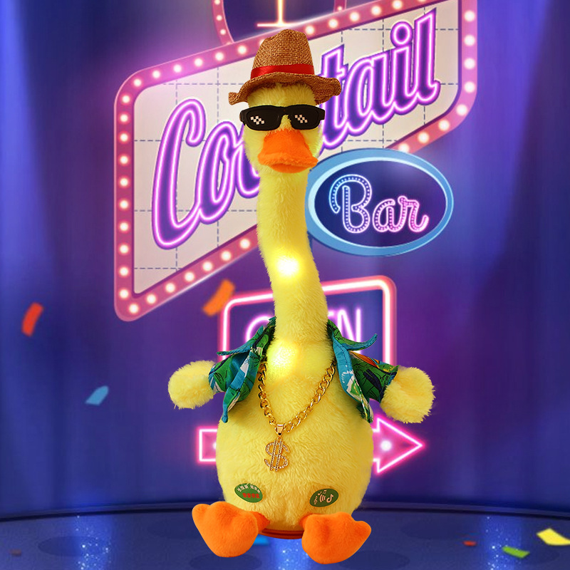 Dancing Duck Electron Plush Toy Soft Plush Doll Babies Duck That Can Sing And Dance Voice Interactive Toy For Kid
