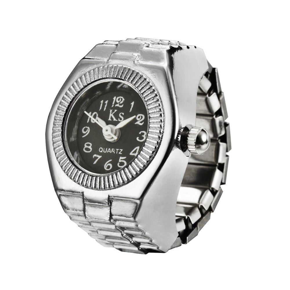 Fashion personality men and women retro couple ring quartz watch ring
