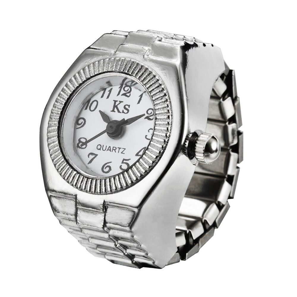 Fashion personality men and women retro couple ring quartz watch ring