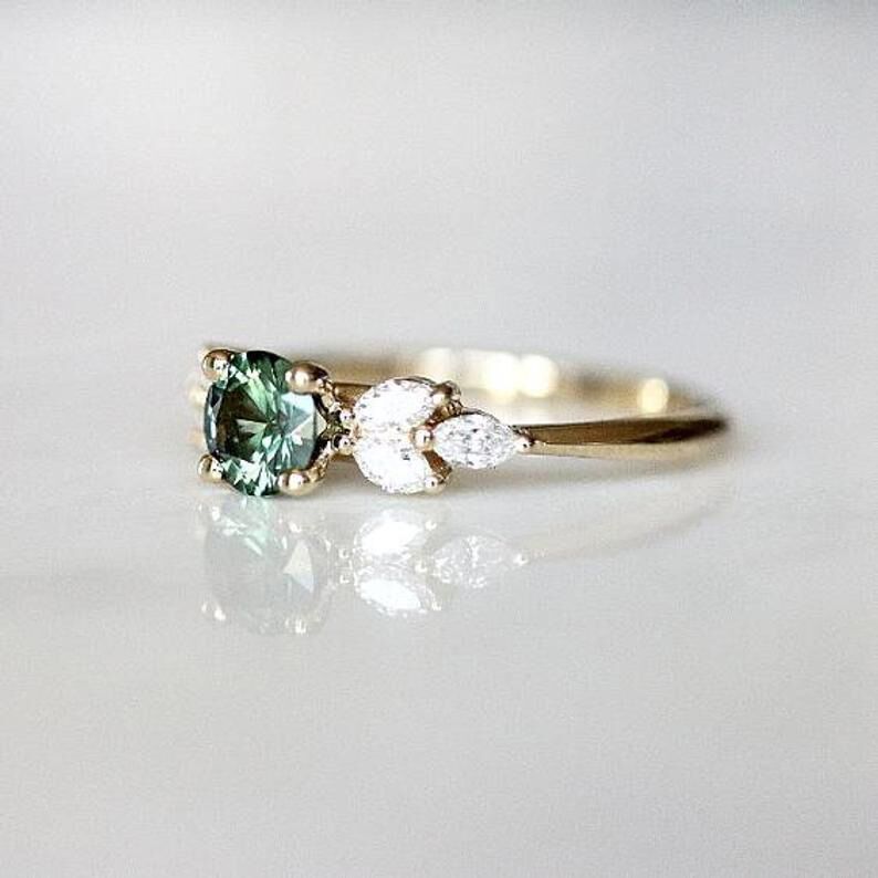 Emerald Zircon Ring Fashion Diamond Wedding Ring Engagement Bracelet