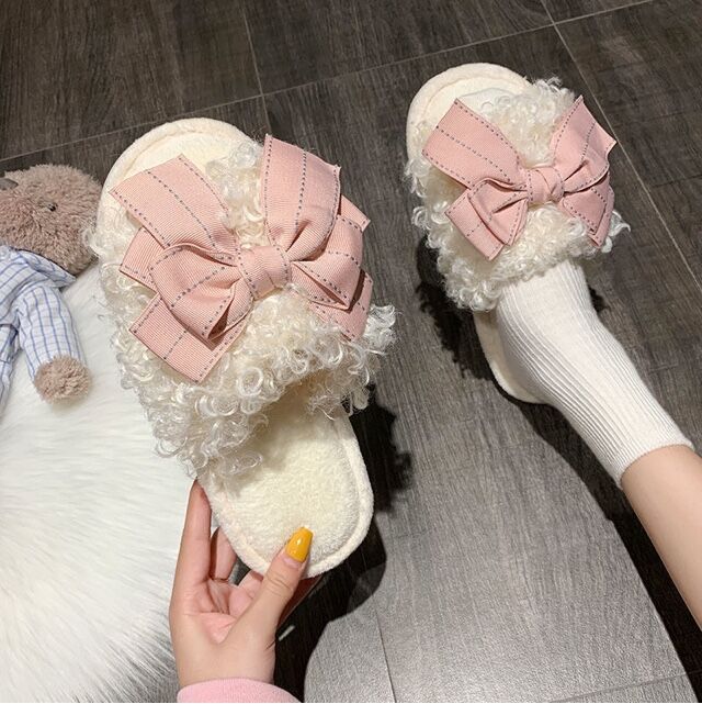 Cotton slippers women's home indoor floor non-slip thick bottom four seasons slippers