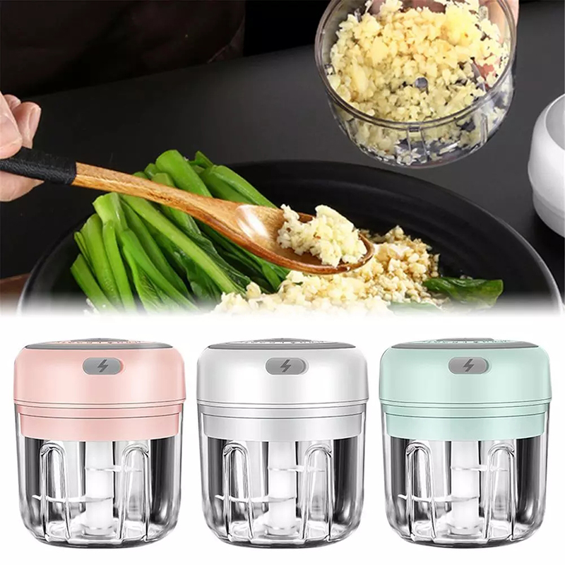 Electric Food Crusher Mini Garlic Press Garlic Crusher Vegetable Chopper For Kitchen Crushed Garlic Crushed Ginger Crushed Chili