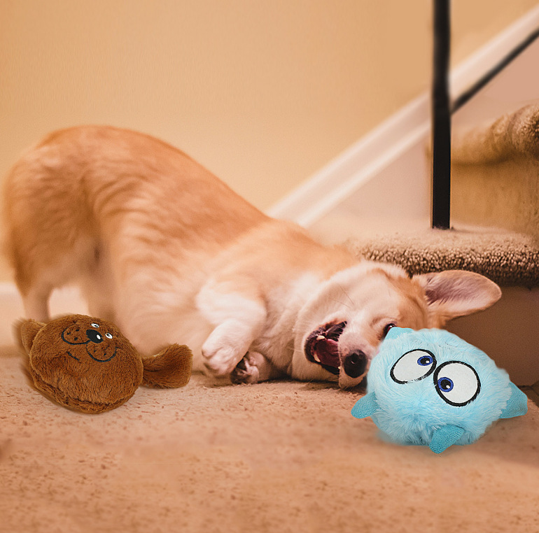 Ball Toys Puppy Automatic Electronic Shake Crazy Dog Toy Plush Giggle Dog Toys Exercise Entertainment Interactive