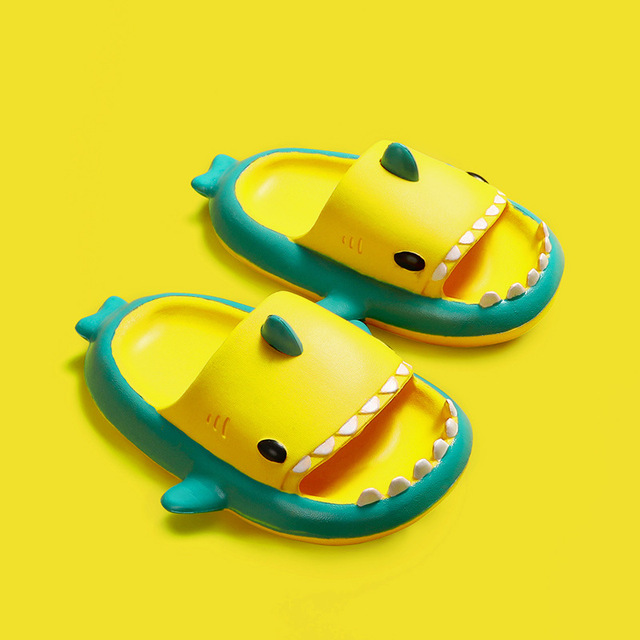Children Slippers Summer Household Baby Non-slip Soft Bottom Baby Shark Sandals Slippers Beach Shoes Kids Girls Pink Slides