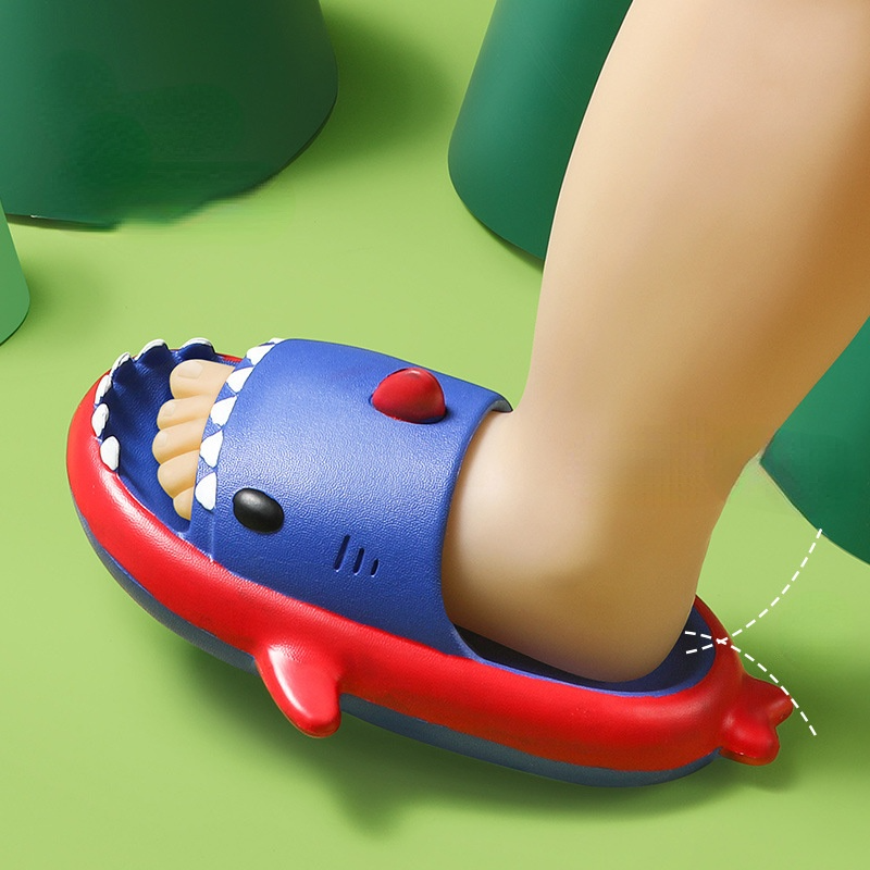 Children Slippers Summer Household Baby Non-slip Soft Bottom Baby Shark Sandals Slippers Beach Shoes Kids Girls Pink Slides