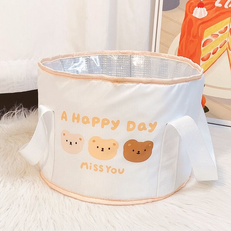 Foldable Foot Soaking Bucket Portable Water Basin Travel Outdoor Foot Washing Bag Dormitory Simple Face Washing And Foot Washing Bucket