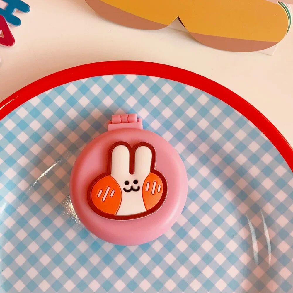 Kawaii Mirror with Air Cushion Comb Japanese Cartoon Massage Comb Girl Portable Air Cushion Mirror