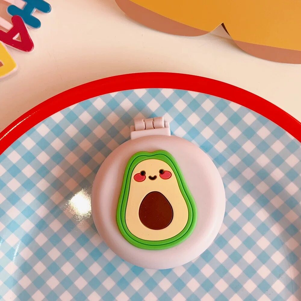 Kawaii Mirror with Air Cushion Comb Japanese Cartoon Massage Comb Girl Portable Air Cushion Mirror
