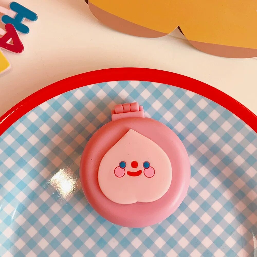 Kawaii Mirror with Air Cushion Comb Japanese Cartoon Massage Comb Girl Portable Air Cushion Mirror