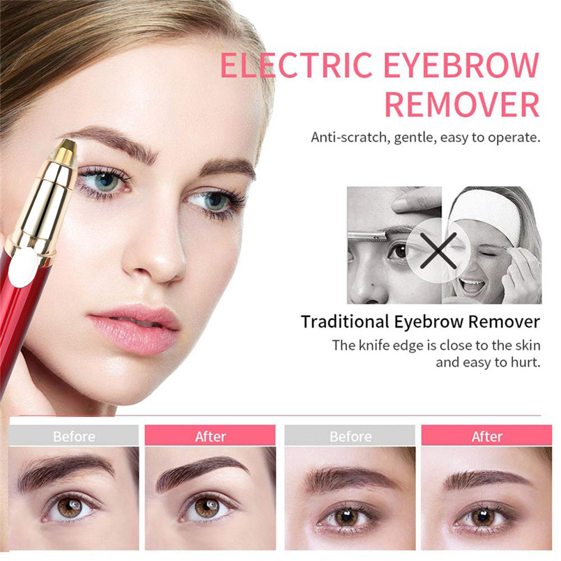 Electric Eyebrow Trimmer USB Epilator Female Makeup Tools Knife Scissors Razor For Women's Shaver Brow Shaper Eyebrow Trimmer