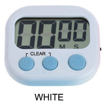 Magnetic LCD Digital Kitchen Countdown Timer Alarm with Stand White Kitchen Timer Practical Cooking Timer Alarm Clock