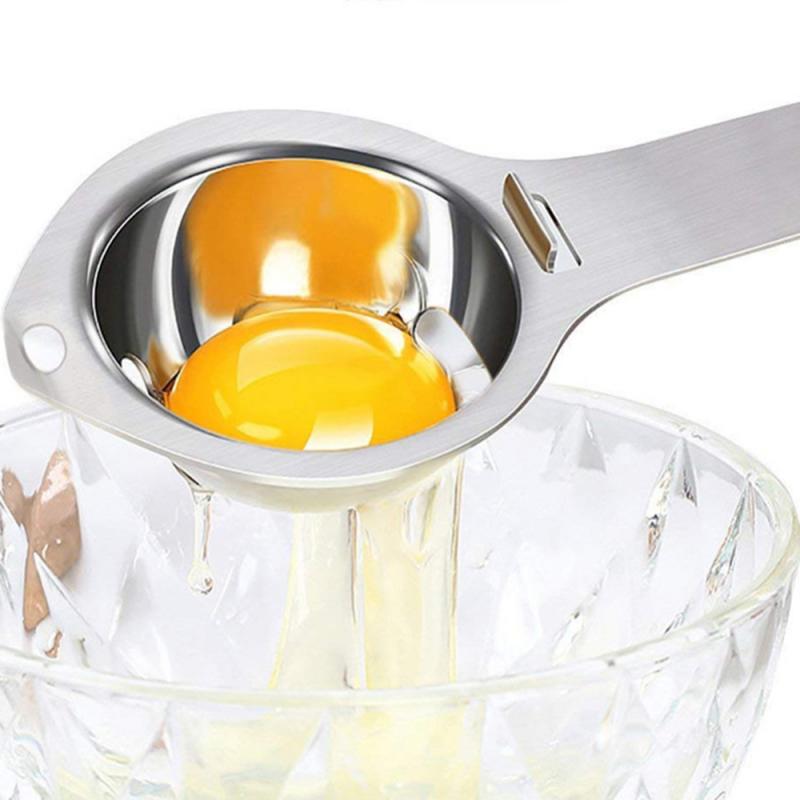 Egg Separator Egg Yolk White Filter Food Grade Egg Divider Stainless Steel Egg Sieve Kitchen Gadget Cooking Baking Tool