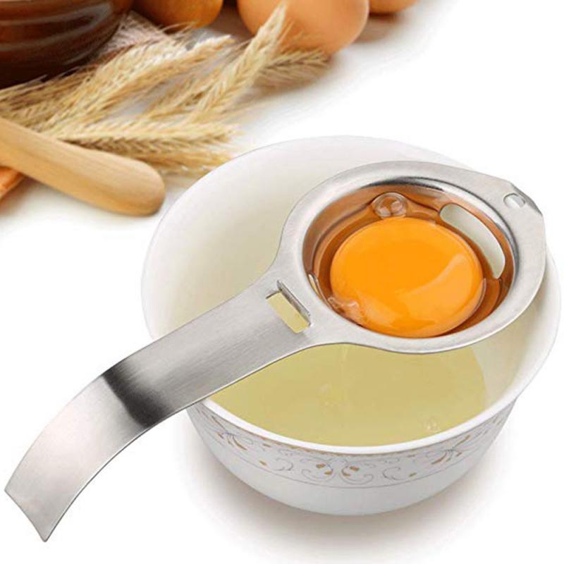 Egg Separator Egg Yolk White Filter Food Grade Egg Divider Stainless Steel Egg Sieve Kitchen Gadget Cooking Baking Tool