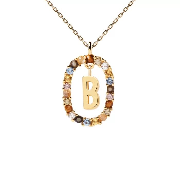 Letter necklace niche light luxury new sweater chain women's all-match clavicle chain gift