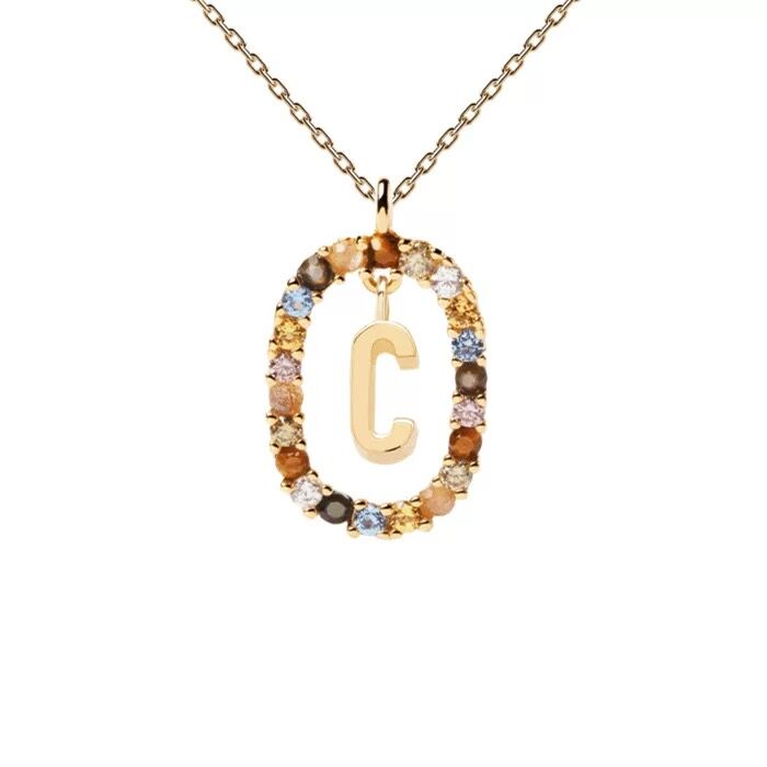 Letter necklace niche light luxury new sweater chain women's all-match clavicle chain gift