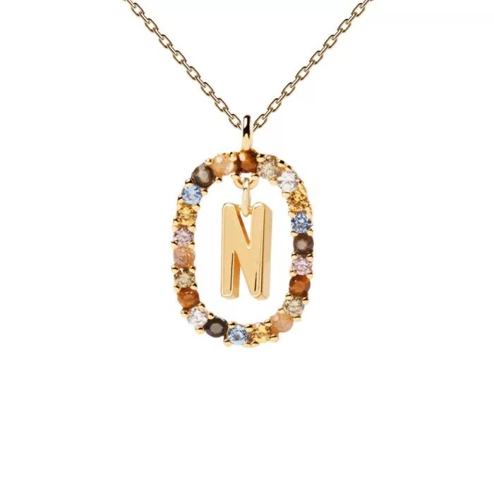 Letter necklace niche light luxury new sweater chain women's all-match clavicle chain gift