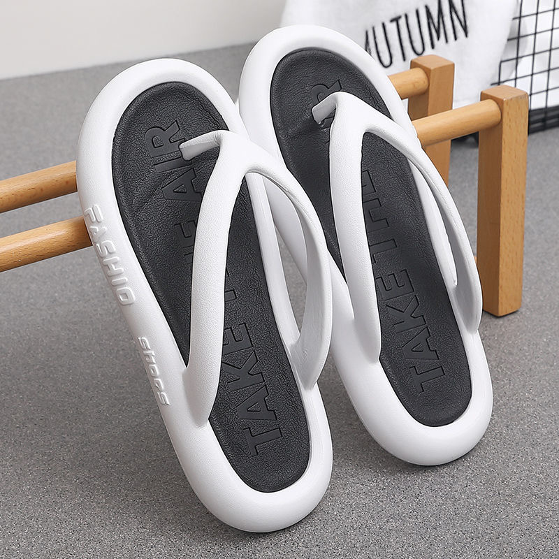 Women Simple Solid Color Comfortable Slippers Flip Flop Summer Korean Fashion Casual Non-Slip Couple Sandals Breathable Beach