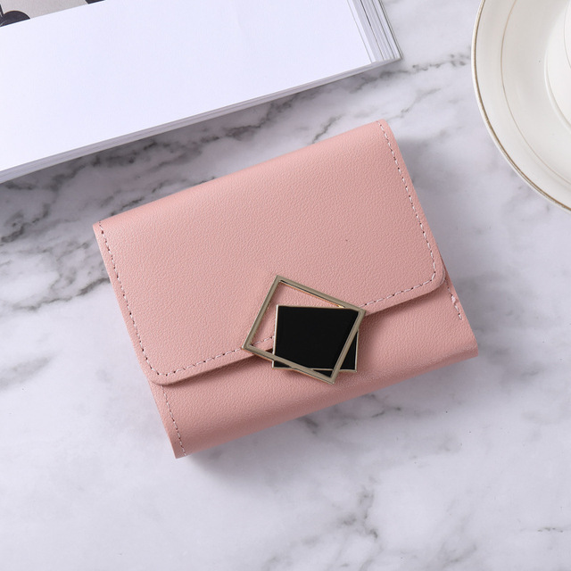 Small Wallet Female Short New Fresh Three-fold Multi-card Slot Large-capacity Anti-demagnetization Student Coin Purse Female