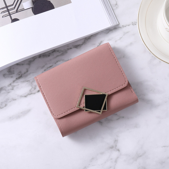 Small Wallet Female Short New Fresh Three-fold Multi-card Slot Large-capacity Anti-demagnetization Student Coin Purse Female