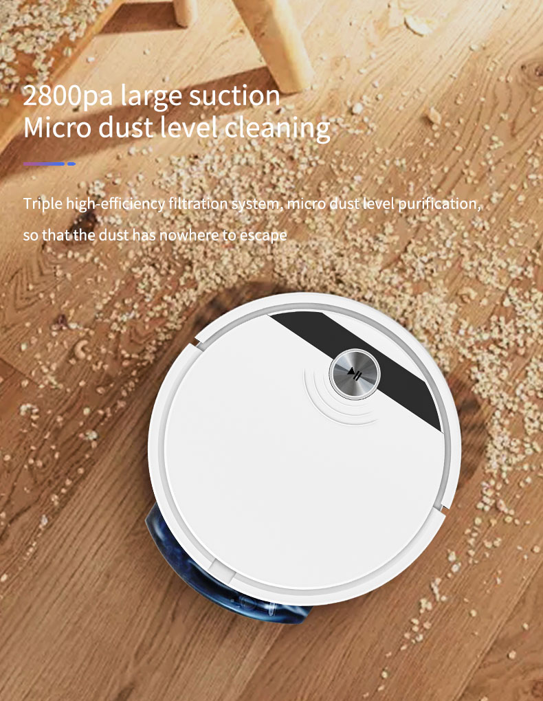 New Release Robot Vacuum Cleaner 2800Pa Wet and Dry Carpet Cleaning Vacuum Robot Cleaner Smart APP Program Robot Vacuum and Mop