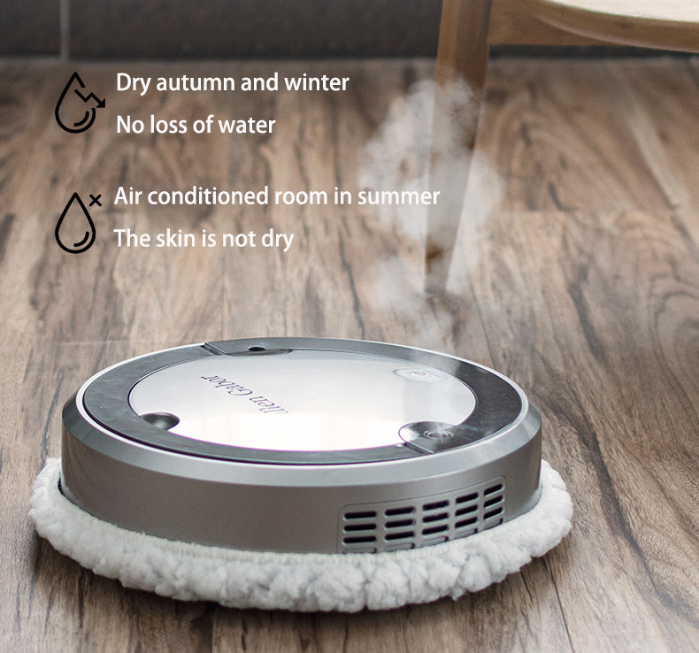3 In 1 Humidifying Spray Mopping Machine USB Wireless Electric Mop Household Automatic Robot Vacuum Cleaner Mop
