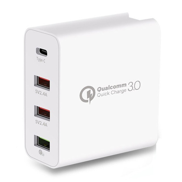 45W USB C Charger 4 Ports Fast Charging 3.0 Power Adapter Block Wall Charger For phone