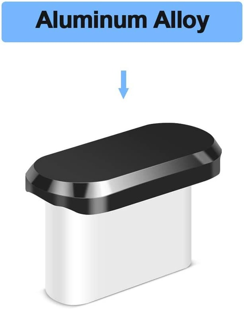 3pcs USB Charging Port Type C Anti Dust Plug Aluminum Alloy Anti Dust Plug