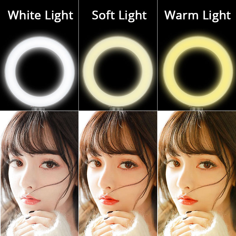 Ring Light LED Lamp Lighting With Clip On Laptop Computer For Video Conference Zoom Webcam Chat Live Streaming Youtube